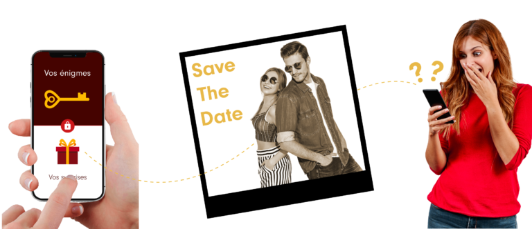 Save the date escape-gift